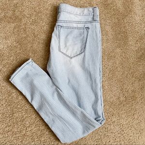 J. Crew striped skinny jeans